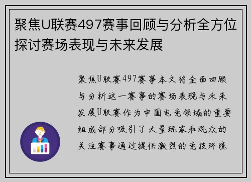 聚焦U联赛497赛事回顾与分析全方位探讨赛场表现与未来发展
